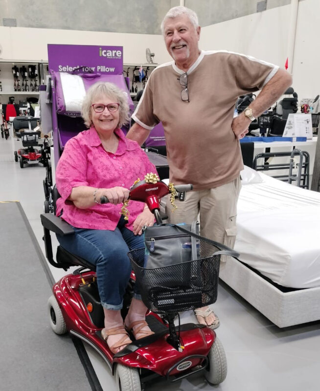 Joy and her new scooter